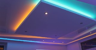 Натяжной потолок с подсветкой Советская Гавань, цена от 2146 руб.
